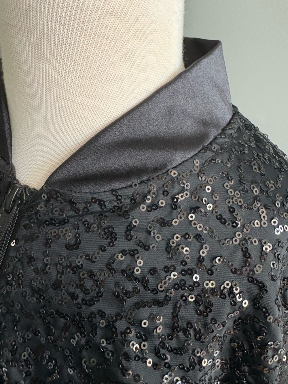 balera Black Sequin Bomber Jacket - Picture 4 of 9